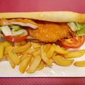 Sandwich shnitzel fries