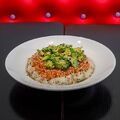 Salmon avocado tartar rice