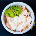 Cooked salmon, avocado