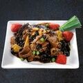 Beef mushrooms and bamboo