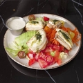 Hot goat cheese salad