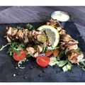 Mini chicken skewer