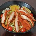 Breaded chicken cesar salad