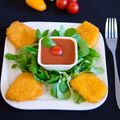 Mozza fritters with tomato sauce x3