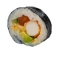 Salmon avocado surimi cucumber omelet Futomaki