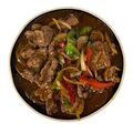 Beef basil with spicy sauce