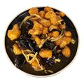 Mushroom and bamboo fish
