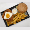 Breaded chicken hamburger