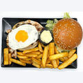 Grilled chicken hamburger