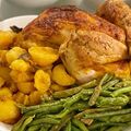 Roasted chicken for 4