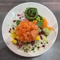 Raw salmon Poke