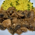 Fried veal wirh mushoom sauce