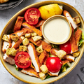 Breaded chicken cesar salad