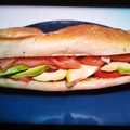 Salmon avocado sandwich