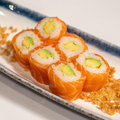 Fresh salmon avocado