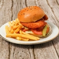 Schnitzel Burger + fries