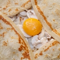Savory mushroom crepe